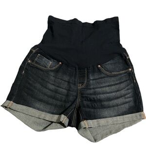 BELLA VIDA MATERNITY JEAN SHORTS SIZE LARGE NWOT #6998